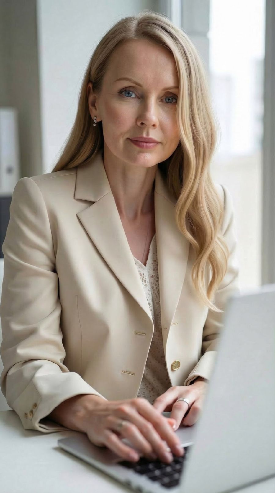 Елена Андрианова за ноутбуком